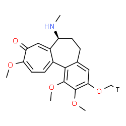 ChemSpider 2D Image | (7S)-1,2,10-Trimethoxy-7-(methylamino)-3-[(~3~H_1_)methyloxy]-6,7-dihydrobenzo[a]heptalen-9(5H)-one | C21H24TNO5