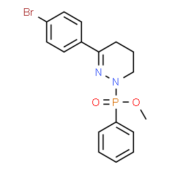 ChemSpider 2D Image | Methyl [3-(4-bromophenyl)-5,6-dihydro-1(4H)-pyridazinyl]phenylphosphinate | C17H18BrN2O2P