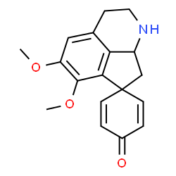 ChemSpider 2D Image | 5',6'-Dimethoxy-2',3',8',8a'-tetrahydro-1'H,4H-spiro[cyclohexa-2,5-diene-1,7'-cyclopenta[ij]isoquinolin]-4-one | C18H19NO3