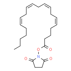 ChemSpider 2D Image | 1-[(5Z,8Z,11Z,14Z)-5,8,11,14-Icosatetraenoyloxy]-2,5-pyrrolidinedione | C24H35NO4