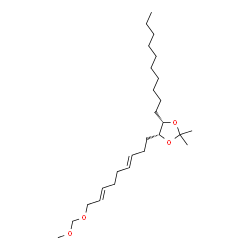 ChemSpider 2D Image | (4S,5R)-4-Decyl-5-[(3E,7E)-9-(methoxymethoxy)-3,7-nonadien-1-yl]-2,2-dimethyl-1,3-dioxolane | C26H48O4