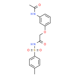 ChemSpider 2D Image | 2-(3-Acetamidophenoxy)-N-[(4-methylphenyl)sulfonyl]acetamide | C17H18N2O5S