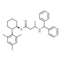 ChemSpider 2D Image | (1R,2S)-2-Mesitylcyclohexyl 3-[(diphenylmethyl)amino]butanoate | C32H39NO2