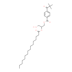 ChemSpider 2D Image | 3-Hydroxy-2-(palmitoyloxy)propyl 4-(2,2-dimethylpropanoyl)benzoate | C31H50O6