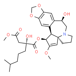 ChemSpider 2D Image | (11alpha)-11-Hydroxy-O~3~-[(2R)-2-hydroxy-2-(2-methoxy-2-oxoethyl)-6-methylheptanoyl]cephalotaxine | C29H39NO9