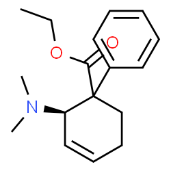 ChemSpider 2D Image | Ethyl (2R)-2-(dimethylamino)-1-phenyl-3-cyclohexene-1-carboxylate | C17H23NO2