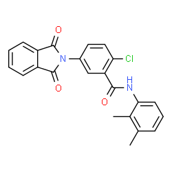 ChemSpider 2D Image | 2-Chloro-N-(2,3-dimethylphenyl)-5-(1,3-dioxo-1,3-dihydro-2H-isoindol-2-yl)benzamide | C23H17ClN2O3