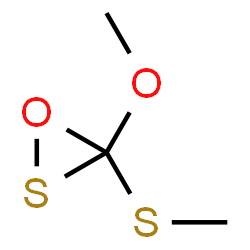 ChemSpider 2D Image | 3-methoxy-3-methylsulfanyl-oxathiirane | C3H6O2S2