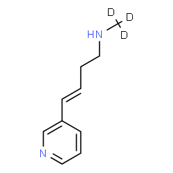 ChemSpider 2D Image | (3E)-N-(~2~H_3_)Methyl-4-(3-pyridinyl)-3-buten-1-amine | C10H11D3N2