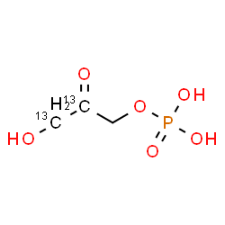 ChemSpider 2D Image | 3-Hydroxy-2-oxo(2,3-~13~C_2_)propyl dihydrogen phosphate | C13C2H7O6P