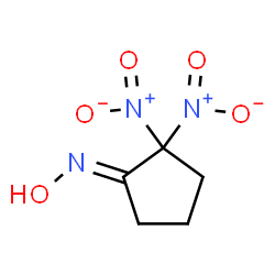 ChemSpider 2D Image | (1E)-N-Hydroxy-2,2-dinitrocyclopentanimine | C5H7N3O5