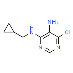 ChemSpider 2D Image | 6-Chloro-N4-(cyclopropylmethyl)-4,5-pyrimidinediamine | C8H11ClN4