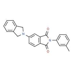 ChemSpider 2D Image | 2'-(3-Methylphenyl)-1,3-dihydro-1'H-2,5'-biisoindole-1',3'(2'H)-dione | C23H18N2O2