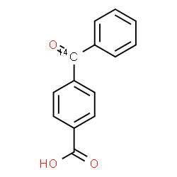 ChemSpider 2D Image | 4-[Oxo(phenyl)(~14~C)methyl]benzoic acid | C1314CH10O3