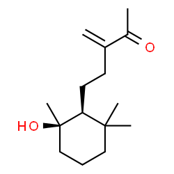 ChemSpider 2D Image | 5-[(1S,2R)-2-Hydroxy-2,6,6-trimethylcyclohexyl]-3-methylene-2-pentanone | C15H26O2