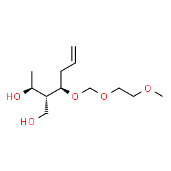 ChemSpider 2D Image | (2R,3S)-2-{(1R)-1-[(2-Methoxyethoxy)methoxy]-3-buten-1-yl}-1,3-butanediol | C12H24O5