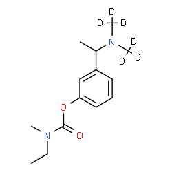 ChemSpider 2D Image | 3-(1-{Bis[(~2~H_3_)methyl]amino}ethyl)phenyl ethyl(methyl)carbamate | C14H16D6N2O2