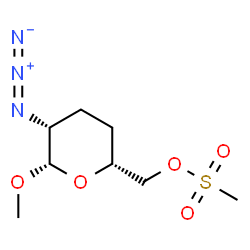 ChemSpider 2D Image | Methyl 2-azido-2,3,4-trideoxy-6-O-(methylsulfonyl)-beta-L-threo-hexopyranoside | C8H15N3O5S