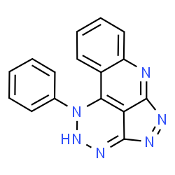 ChemSpider 2D Image | 1-Phenyl-1,2-dihydro-1,2,3,4,5,6-hexaazaacephenanthrylene | C16H10N6