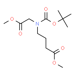 ChemSpider 2D Image | Methyl 4-[(2-methoxy-2-oxoethyl){[(2-methyl-2-propanyl)oxy]carbonyl}amino]butanoate | C13H23NO6