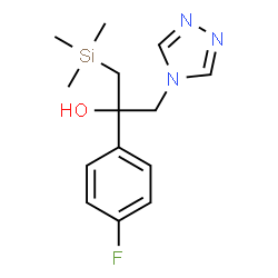 ChemSpider 2D Image | 2-(4-Fluorophenyl)-1-(4H-1,2,4-triazol-4-yl)-3-(trimethylsilyl)-2-propanol | C14H20FN3OSi