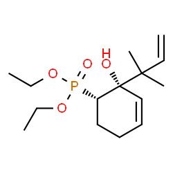 ChemSpider 2D Image | Diethyl [(1S,2S)-2-hydroxy-2-(2-methyl-3-buten-2-yl)-3-cyclohexen-1-yl]phosphonate | C15H27O4P