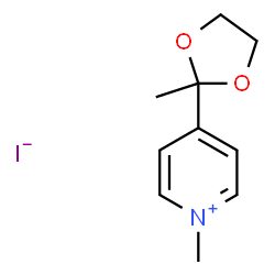 ChemSpider 2D Image | 1-Methyl-4-(2-methyl-1,3-dioxolan-2-yl)pyridinium iodide | C10H14INO2