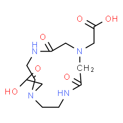 ChemSpider 2D Image | 2,2'-(3,11-Dioxo-1,4,7,10-tetraazacyclododecane-1,7-diyl)diacetic acid | C12H20N4O6
