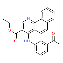 ChemSpider 2D Image | Ethyl 4-[(3-acetylphenyl)amino]benzo[h]quinoline-3-carboxylate | C24H20N2O3