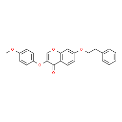 ChemSpider 2D Image | 3-(4-Methoxyphenoxy)-7-(2-phenylethoxy)-4H-chromen-4-one | C24H20O5
