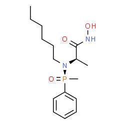 ChemSpider 2D Image | N~2~-Hexyl-N-hydroxy-N~2~-[(R)-methyl(phenyl)phosphoryl]-D-alaninamide | C16H27N2O3P