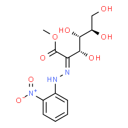 ChemSpider 2D Image | Methyl (2Z,3R,4S,5R)-3,4,5,6-tetrahydroxy-2-[(2-nitrophenyl)hydrazono]hexanoate | C13H17N3O8