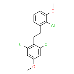 ChemSpider 2D Image | 1,3-Dichloro-2-[2-(2-chloro-3-methoxyphenyl)ethyl]-5-methoxybenzene | C16H15Cl3O2