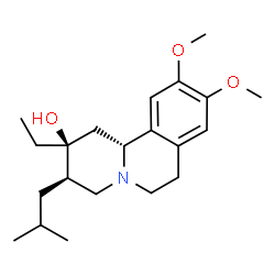 ChemSpider 2D Image | (2S,3R,11bR)-2-Ethyl-3-isobutyl-9,10-dimethoxy-1,3,4,6,7,11b-hexahydro-2H-pyrido[2,1-a]isoquinolin-2-ol | C21H33NO3