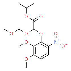 ChemSpider 2D Image | Isopropyl (2,3-dimethoxy-6-nitrophenoxy)(methoxymethoxy)acetate | C15H21NO9