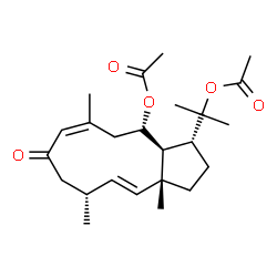 ChemSpider 2D Image | 10,18-diacetoxydolabella-2,7Z-dien-6-one | C24H36O5