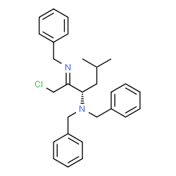 ChemSpider 2D Image | (2Z,3S)-N,N-Dibenzyl-2-(benzylimino)-1-chloro-5-methyl-3-hexanamine | C28H33ClN2