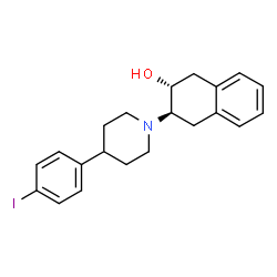 ChemSpider 2D Image | (2R,3R)-3-[4-(4-Iodophenyl)-1-piperidinyl]-1,2,3,4-tetrahydro-2-naphthalenol | C21H24INO