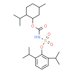 ChemSpider 2D Image | 2-Isopropyl-5-methylcyclohexyl [(2,6-diisopropylphenoxy)sulfonyl]carbamate | C23H37NO5S
