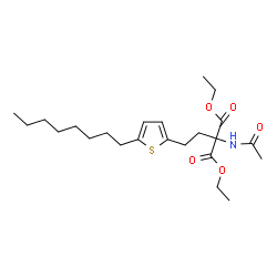 ChemSpider 2D Image | Diethyl acetamido[2-(5-octyl-2-thienyl)ethyl]malonate | C23H37NO5S