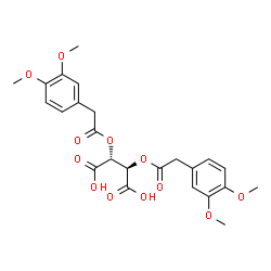 ChemSpider 2D Image | (2R,3R)-2,3-Bis[2-(3,4-dimethoxyphenyl)acetoxy]succinic acid | C24H26O12