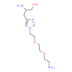 ChemSpider 2D Image | 2-Amino-3-(1-{2-[2-(2-aminoethoxy)ethoxy]ethyl}-1H-1,2,3-triazol-4-yl)-1-propanol | C11H23N5O3