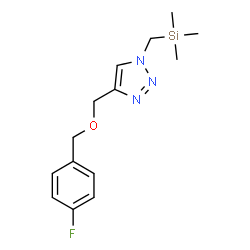ChemSpider 2D Image | 4-{[(4-Fluorobenzyl)oxy]methyl}-1-[(trimethylsilyl)methyl]-1H-1,2,3-triazole | C14H20FN3OSi