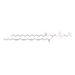 ChemSpider 2D Image | 1-palmitoyl-2-arachidonoyl-sn-glycero-3-phosphocholine | C44H80NO8P