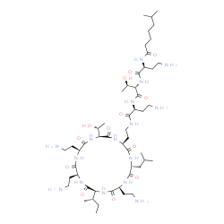 ChemSpider 2D Image | N-[(2S)-4-Amino-1-{[(2S,3R)-1-({(2S)-4-amino-1-oxo-1-[(2-{(2S,5R,8S,11S,14S,17S,20S)-8,14,17-tris(2-aminoethyl)-11-[(2S)-2-butanyl]-20-[(1R)-1-hydroxyethyl]-5-isobutyl-3,6,9,12,15,18,21-heptaoxo-1,4,7
,10,13,16,19-heptaazacyclohenicosan-2-yl}ethyl)amino]-2-butanyl}amino)-3-hydroxy-1-oxo-2-butanyl]amino}-1-oxo-2-butanyl]-6-methylheptanamide | C52H98N16O13