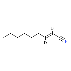 ChemSpider 2D Image | (2E)-(2,3-~2~H_2_)-2-Nonenenitrile | C9H13D2N