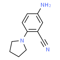 ChemSpider 2D Image | 5-Amino-2-(1-pyrrolidinyl)benzonitrile | C11H13N3