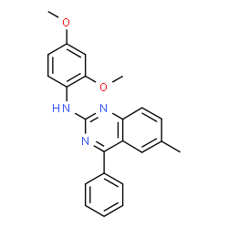 ChemSpider 2D Image | N-(2,4-Dimethoxyphenyl)-6-methyl-4-phenylquinazolin-2-amine | C23H21N3O2