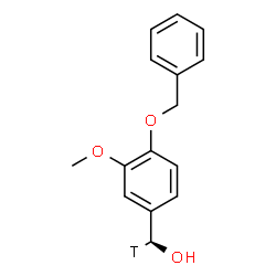 ChemSpider 2D Image | (S)-[4-(Benzyloxy)-3-methoxyphenyl](~3~H_1_)methanol | C15H15TO3