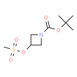 ChemSpider 2D Image | tert-Butyl 3-[(methylsulfonyl)oxy]-1-azetanecarboxylate | C9H17NO5S